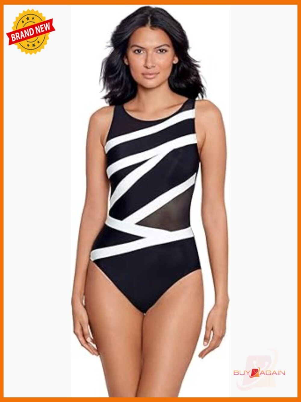 One Piece Swimsuit with Shelf Bra - Tummy Control Shapewear